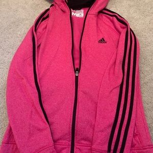Pink adidas zip up